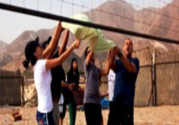 Water balloon volleyball